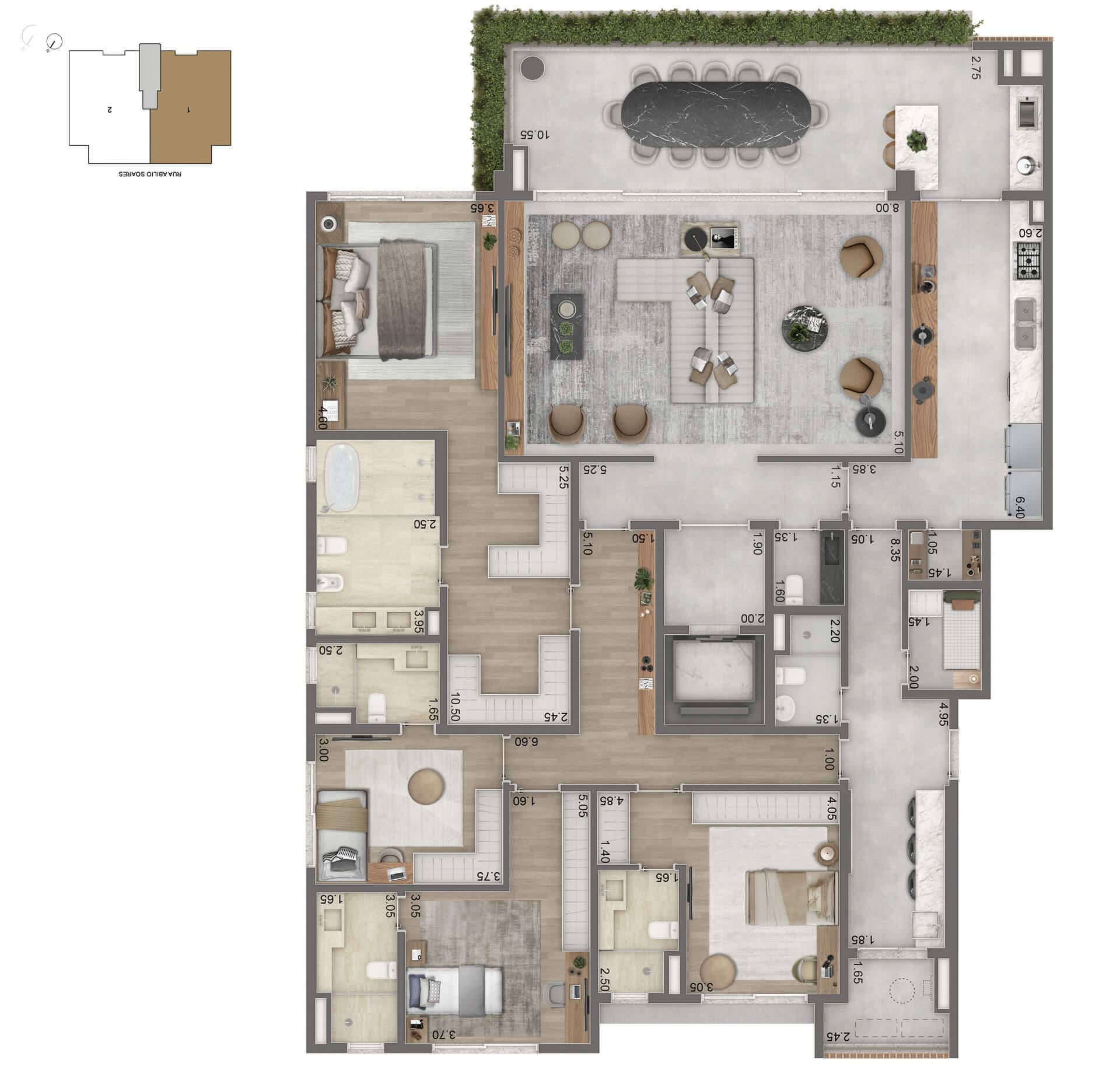 Torre 2 - Planta Padrão - 272,5m²